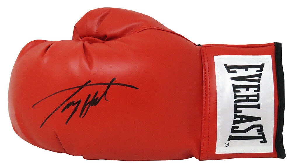 LARRY HOLMES Signed Everlast Red Boxing Glove (SS COA)