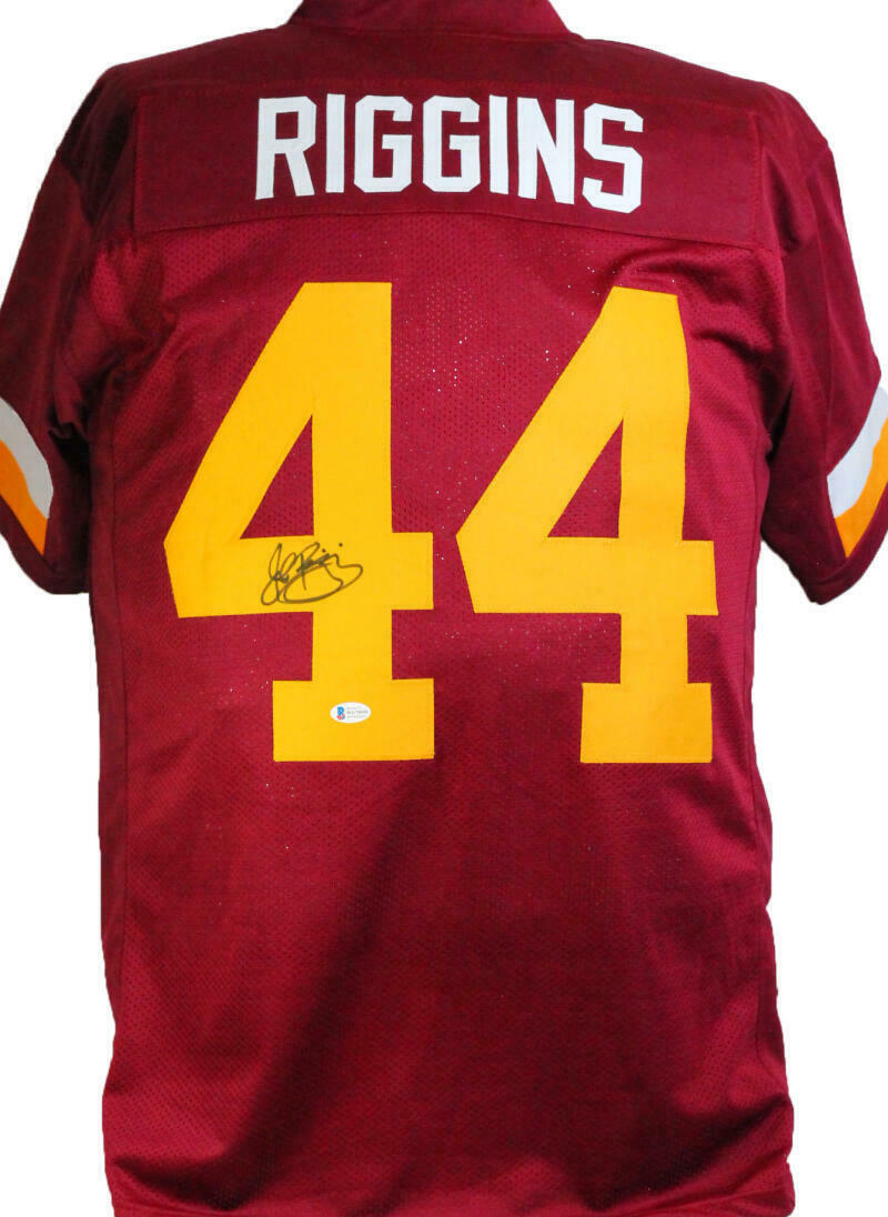John Riggins Washington Redskins Signed Maroon/Yellow Pro Style Jersey *Black (BAS COA)