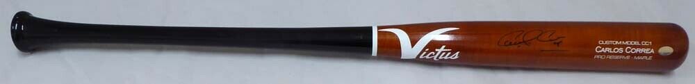 CARLOS CORREA AUTOGRAPHED HOUSTON ASTROS BLACK VICTUS GAME MODEL BAT 149413 (BAS COA)