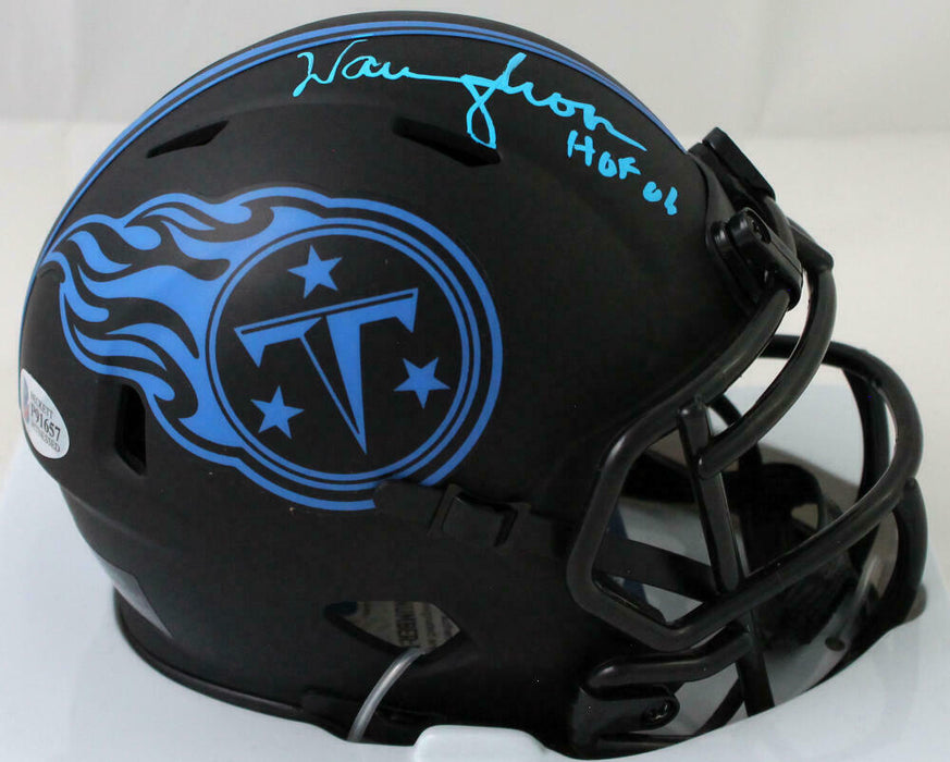 Warren Moon Tennessee Titans Signed Eclipse Mini Helmet w/HOF (BAS COA)