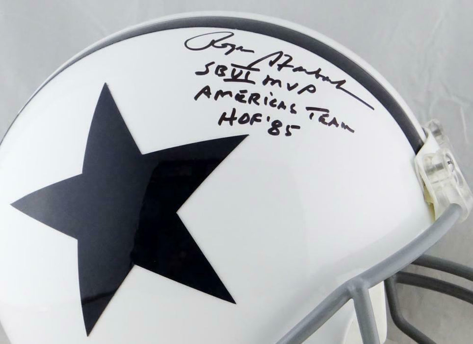 Roger Staubach Signed Dallas Cowboys F/S 60-63 TB Proline Helmet w/3 Insc- (BAS COA)