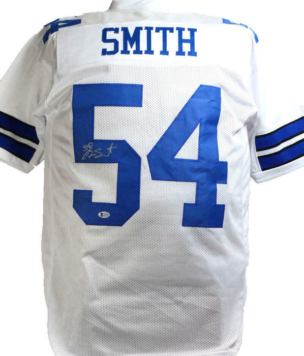 Jaylon Smith Autographed Dallas Cowboys  White Pro Style Jersey- BAS COA