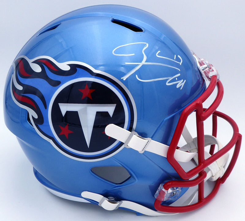 Ryan Tannehill Tennessee Titans Signed Flash F/S Replica Speed Helmet (Smudge) WN46138 (BAS COA)