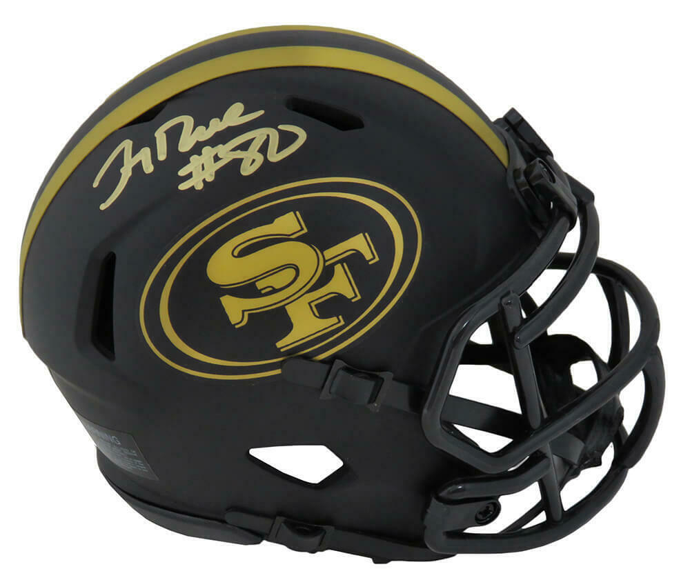 Joe Montana Signed San Francisco 49ers Eclipse Black Matte Riddell Speed  Mini Helmet - Schwartz Authentic