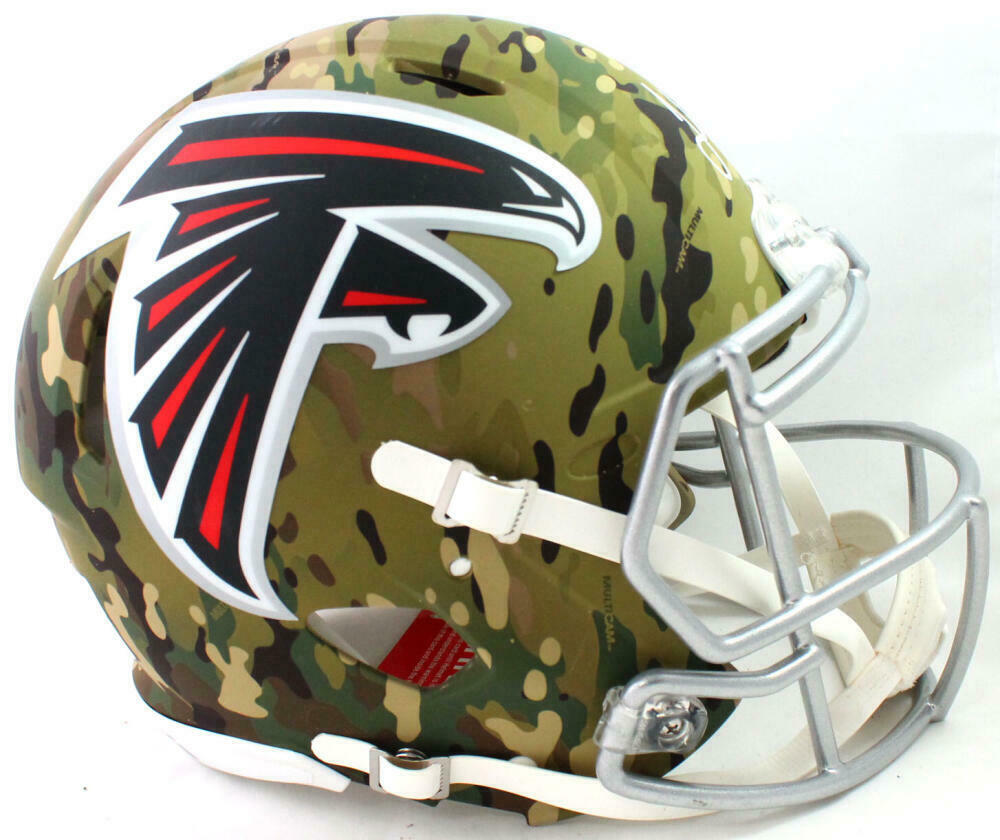 Julio Jones Autographed Atlanta Falcons Full Size Chrome Helmet