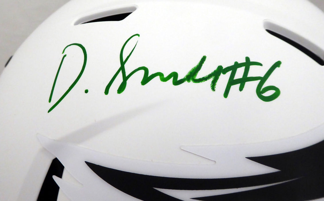 DeVonta Smith Philadelphia Eagles Signed Eagles Lunar Eclipse Full-sized (Smudged) Helmet (BAS COA)