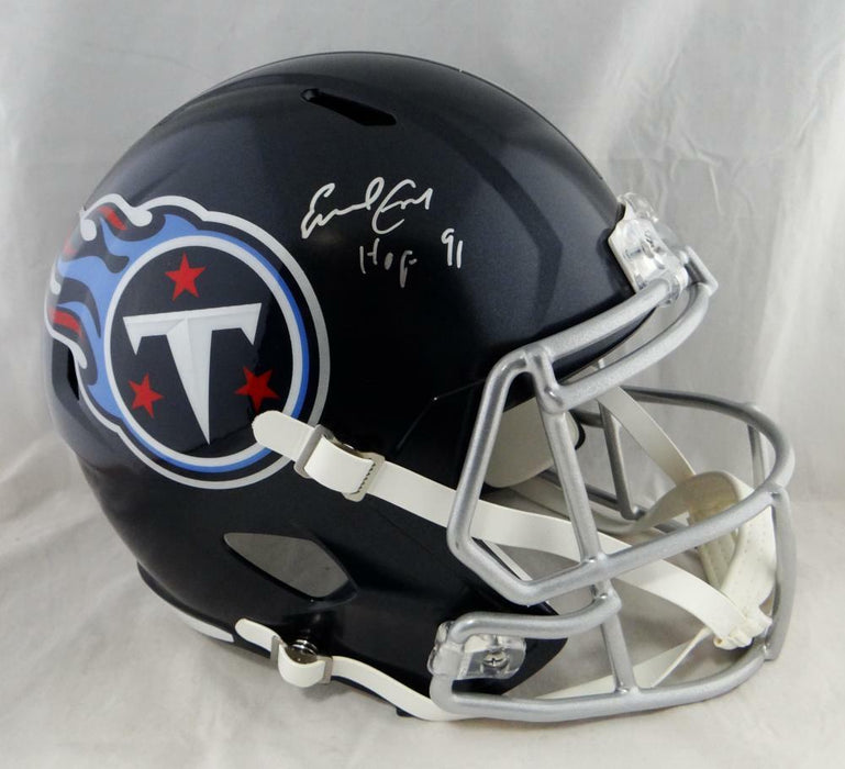 Earl Campbell Signed Dallas Cowboys Tenn Titans F/S Speed Helmet w/ HOF- (JSA COA)