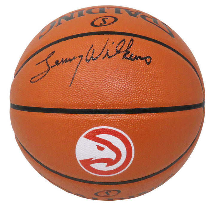 Lenny Wilkens Atlanta Hawks Signed Spalding Logo Game Replica NBA Basketball (SS COA)