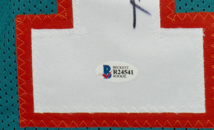 Tua Tagovailoa Miami Dolphins Signed Custom Teal Pro Style Football Jersey (BAS COA)