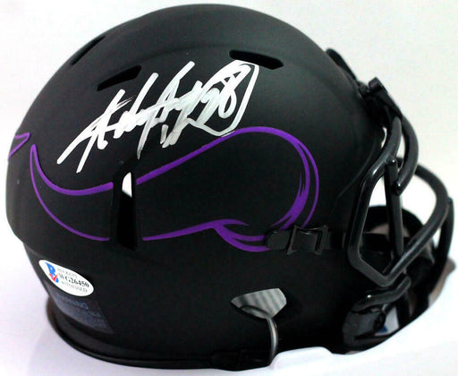 Adrian Peterson Minnesota Vikings Signed Minnesota Vikings Eclipse Mini Helmet *Silver (BAS COA), , 