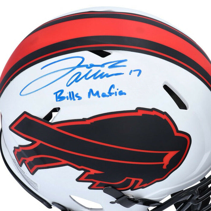 JOSH ALLEN Buffalo Bills Signed Mafia Lunar Eclipse Authentic Speed Helmet (FAN COA)