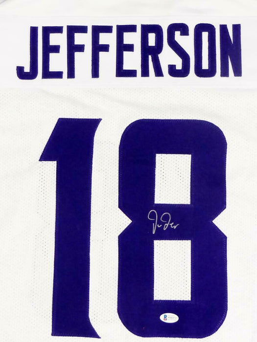 Justin Jefferson Minnesota Vikings Autographed White Pro Style Jersey - (BAS COA)