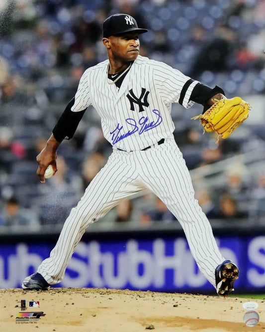 Domingo German New York Yankees Signed Yankees 16x20 Pitching PF Photo (JSA COA)