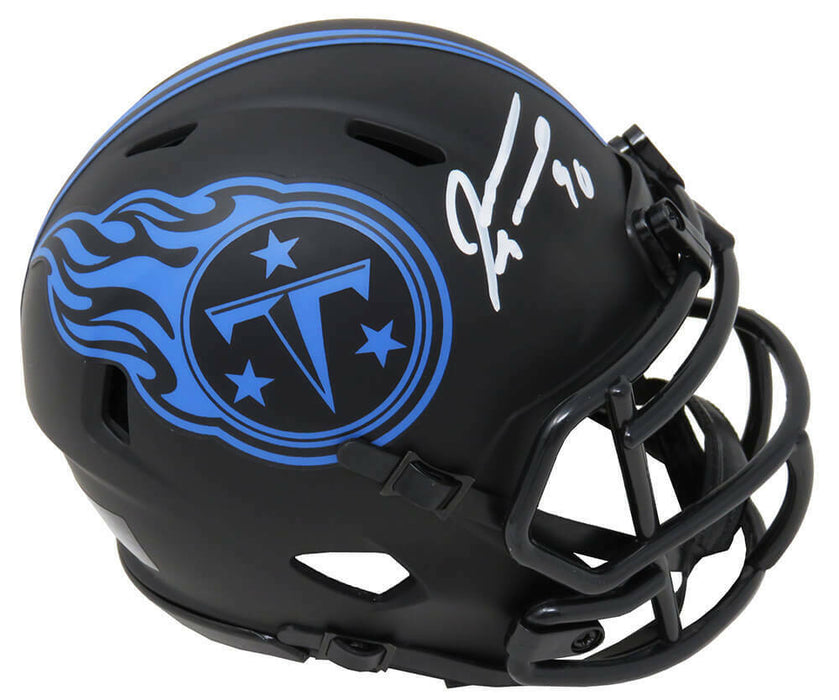 Jevon Kearse Tennessee Titans Signed Titans Eclipse Black Matte Riddell Speed Mini Helmet (SCHWARTZ)