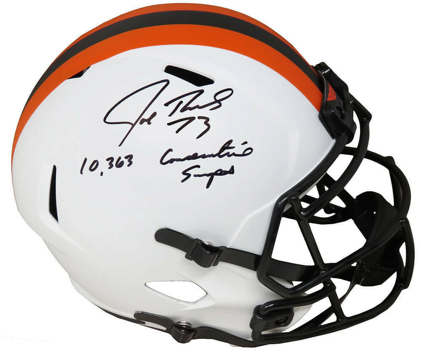 Joe Thomas Cleveland Browns Signed Lunar Eclipse F/S Replica Helmet w/10,363 Snaps (SS COA)