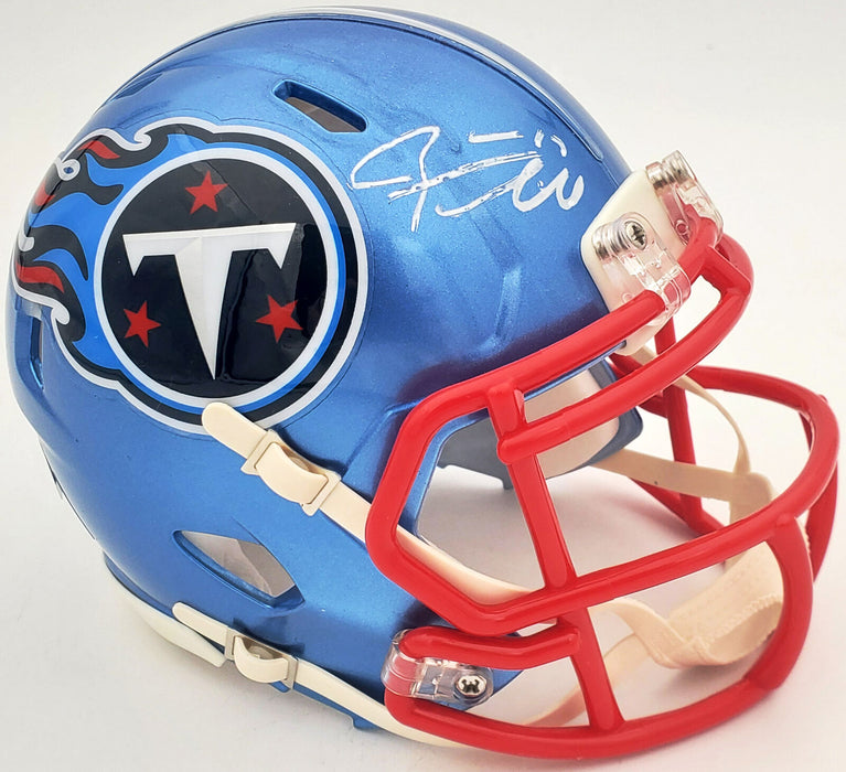 Ryan Tannehill Tennessee Titans Signed Flash Blue Speed Mini Helmet WN46893 (BAS COA)