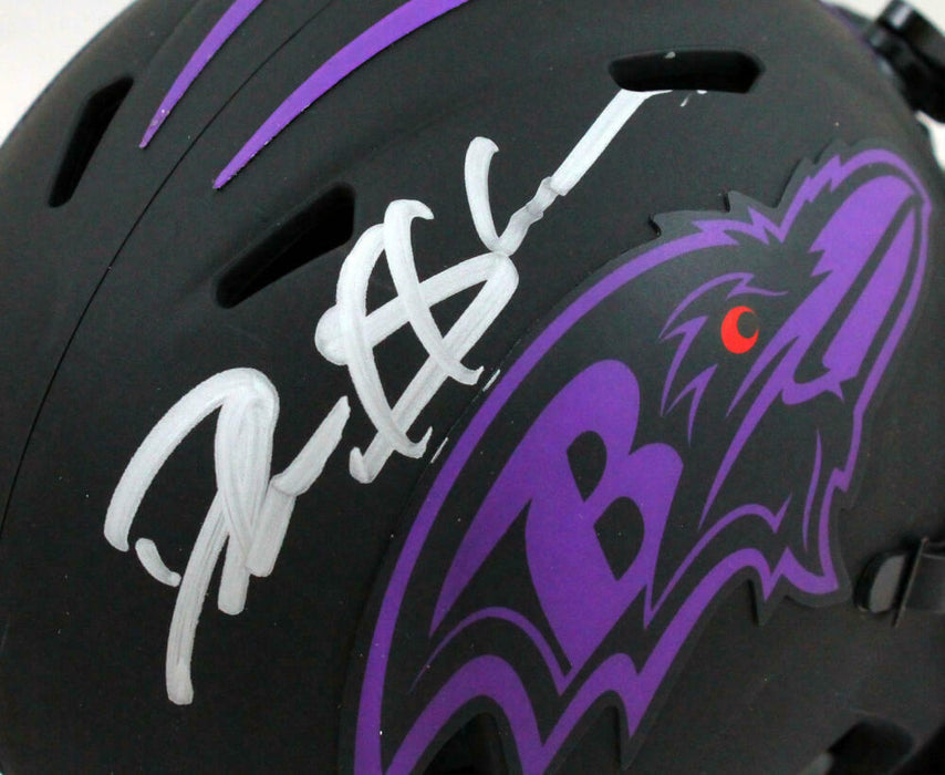 Deion Sanders Baltimore Ravens Signed Eclipse Mini Helmet (BAS COA)