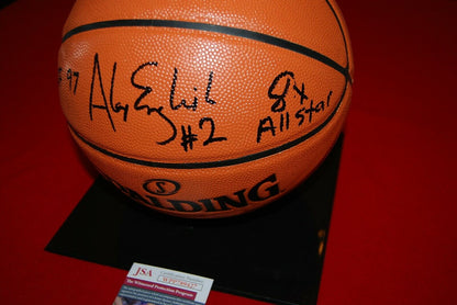 ALEX ENGLISH DENVER NUGGETS signed GAME REPLICA BASKETBALL JSA COA