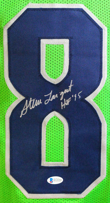 Steve Largent Seattle Seahawks Signed Green Pro Style Jersey with HOF (BAS COA)