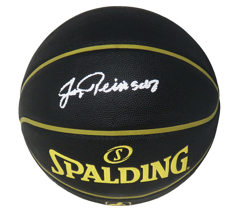 Jerry Reinsdorf Chicago Bulls Signed Spalding Elevation Black NBA Basketball (SS COA)