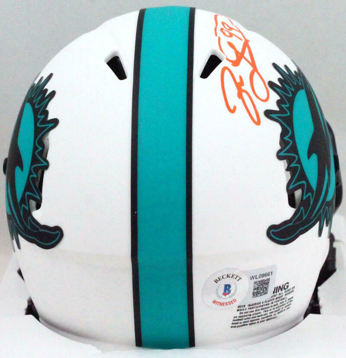 Jason Taylor Miami Dolphins Signed Lunar Mini Helmet (BAS COA)