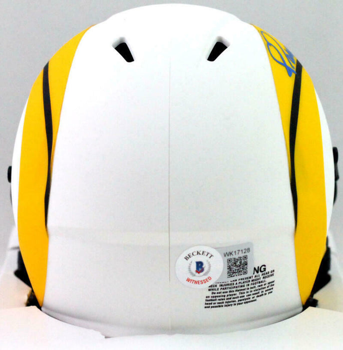 Jerome Bettis Los Angeles Rams Signed Lunar Speed Mini Helmet BAS COA (St. Louis)