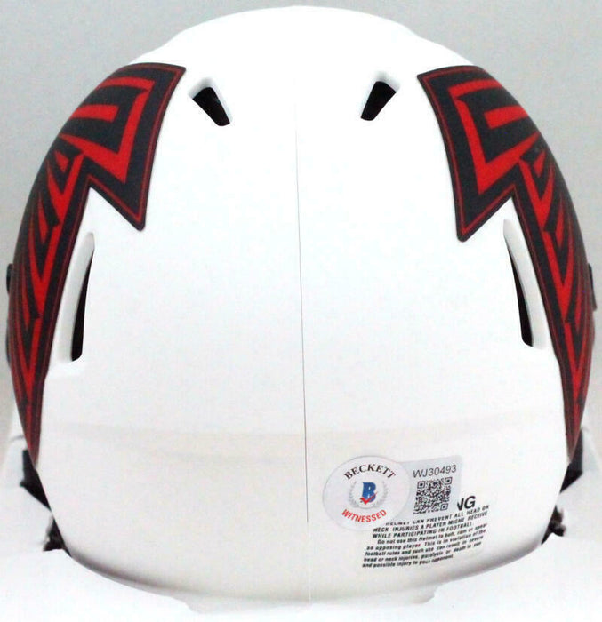 Tony Gonzalez Atlanta Falcons Signed Lunar Speed Mini Helmet (BAS COA)