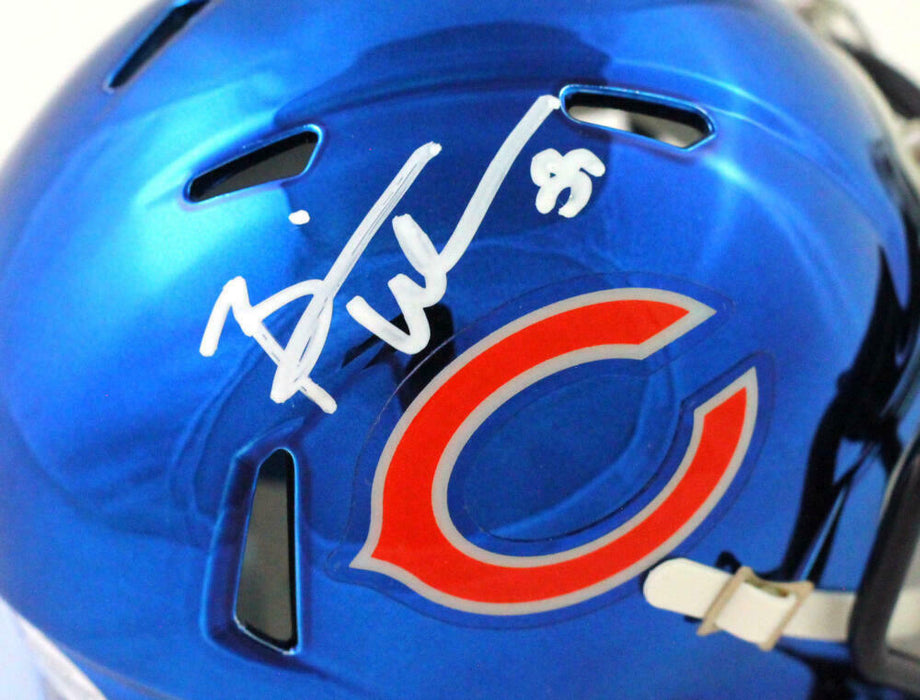Brian Urlacher Chicago Bears Signed Chrome Mini Helmet (BAS COA)
