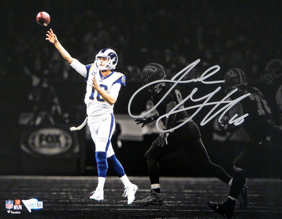 Jared Goff Los Angeles Rams Signed Authentic 11x14 Photo Holo #A601067 (FAN COA)