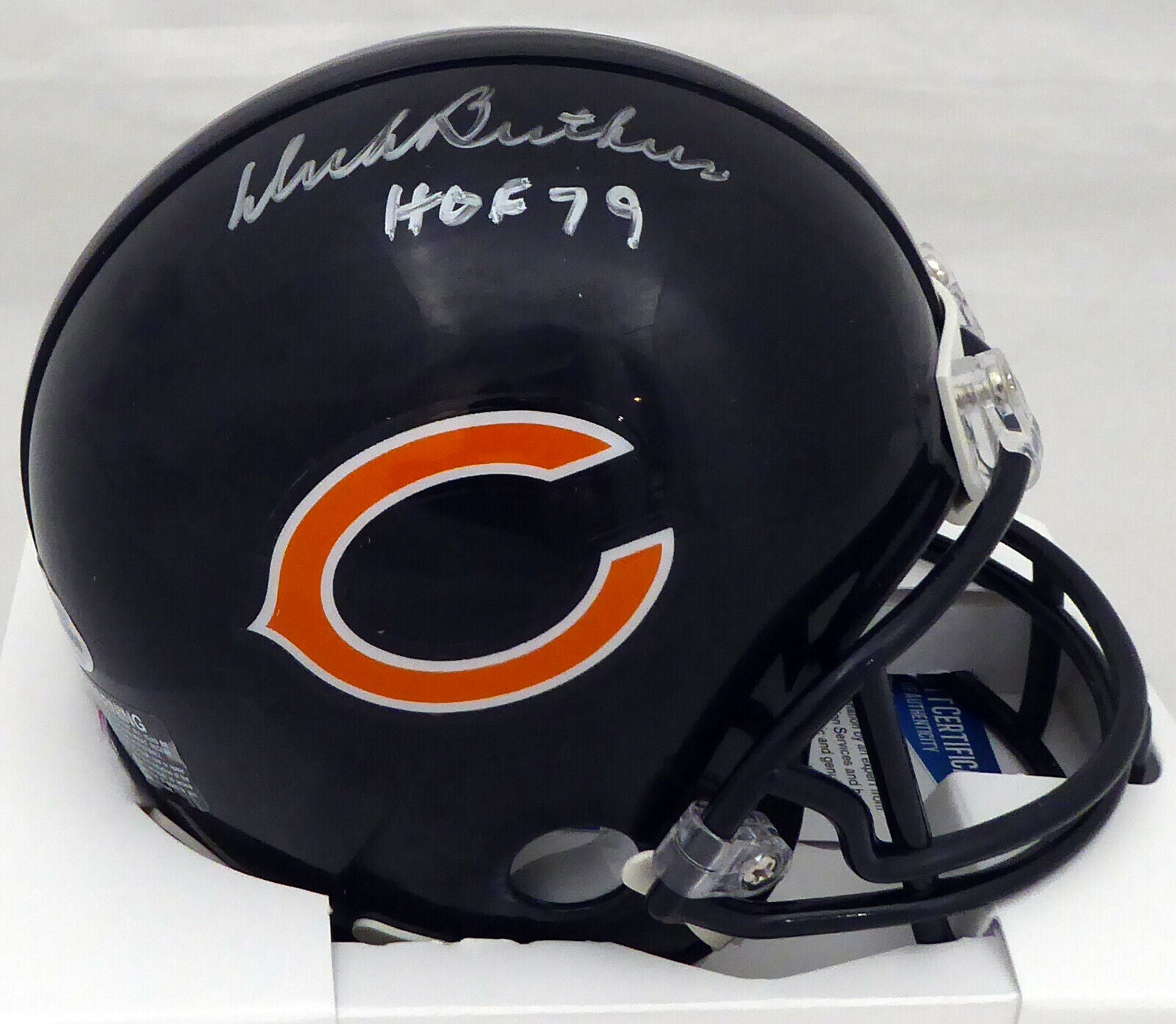 Mike Singletary Autographed Chicago Bears Throwback Mini Speed Helmet  Beckett