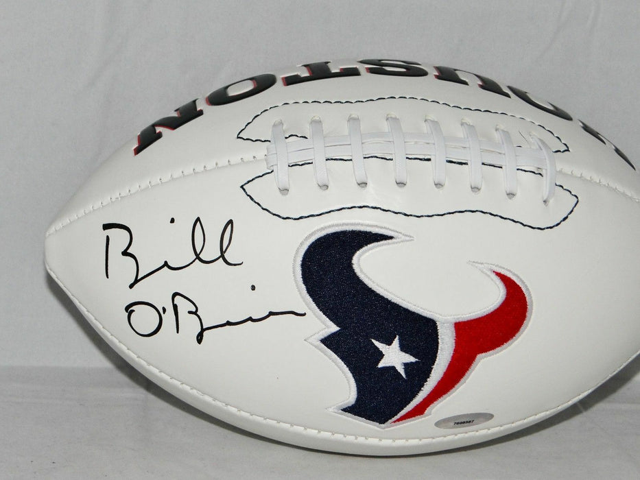 Bill O'Brien Houston Texans Signed Logo Football (TRI COA)