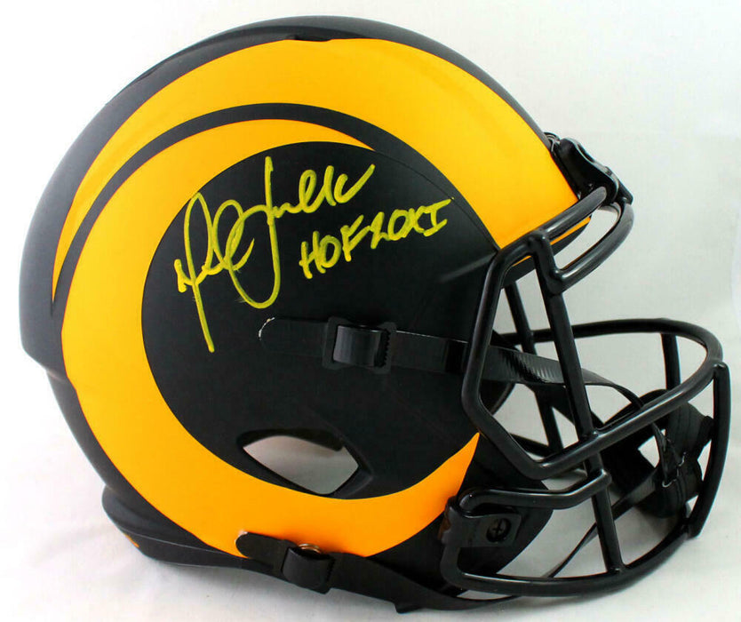 Marshall Faulk Los Angeles Rams Signed F/S Eclipse Speed Replica Helmet w/HOF BAS COA (St. Louis)