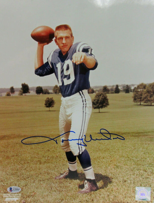Johnny Unitas Baltimore Colts Signed 11x14 Photo A78507 BAS COA (Indianapolis)
