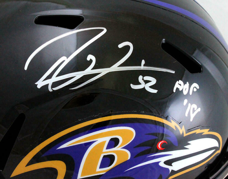 Ray Lewis Baltimore Ravens Signed F/S Speed Helmet w/ HOF(BAS COA)