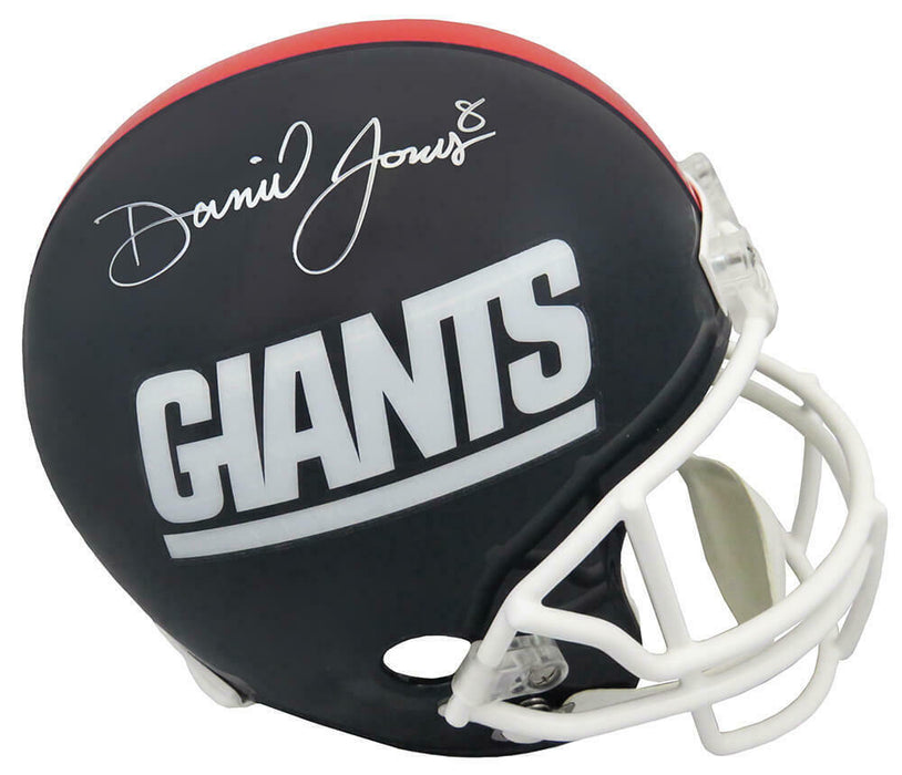 Daniel Jones New York Giants Signed NY Giants Throwback Riddell Full-sized Replica Helmet (SCHWARTZ)