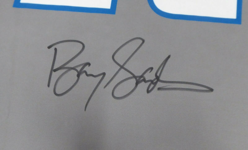 BARRY SANDERS DETROIT LIONS AUTOGRAPHED SIGNED GRAY NIKE JERSEY SIZE L 191118 (BAS COA)