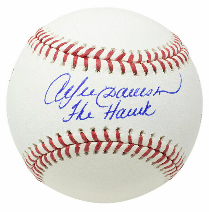 Andre Dawson Chicago Cubs Signed MLB Baseball The Hawk (JSA COA)