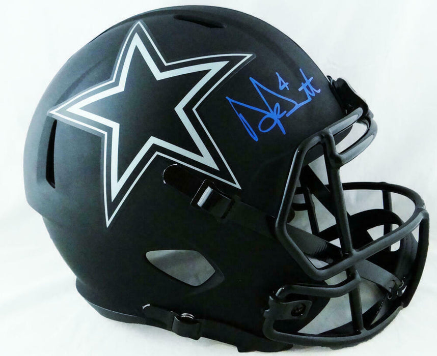 Dak Prescott Signed Dallas Cowboys F/S Eclipse Speed Helmet-(BAS COA)