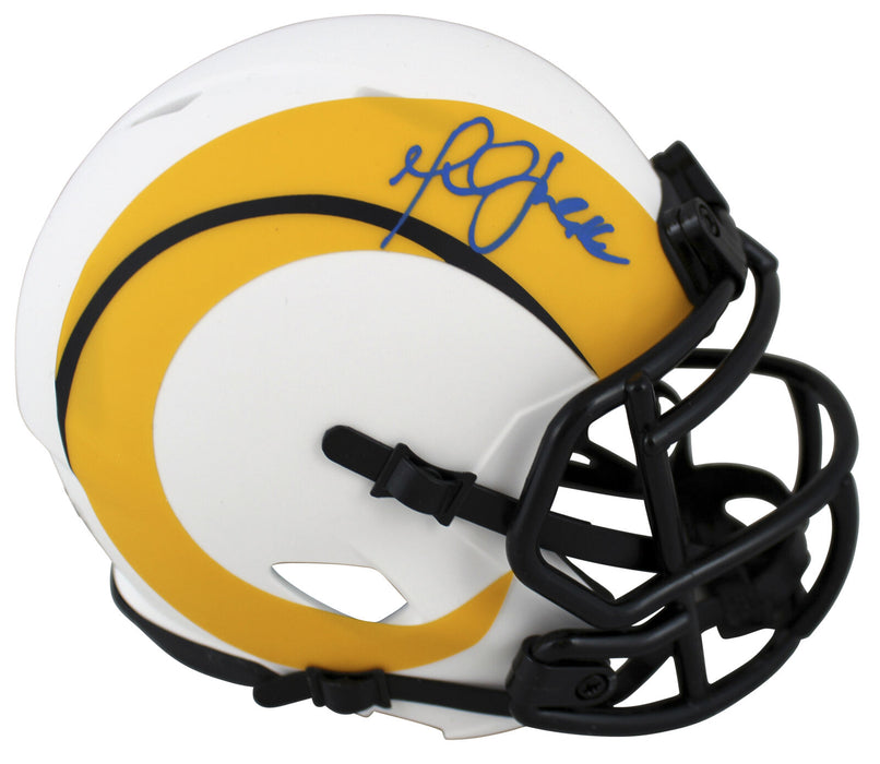 Marshall Faulk Los Angeles Rams Signed Lunar Speed Mini Helmet BAS COA (St. Louis)