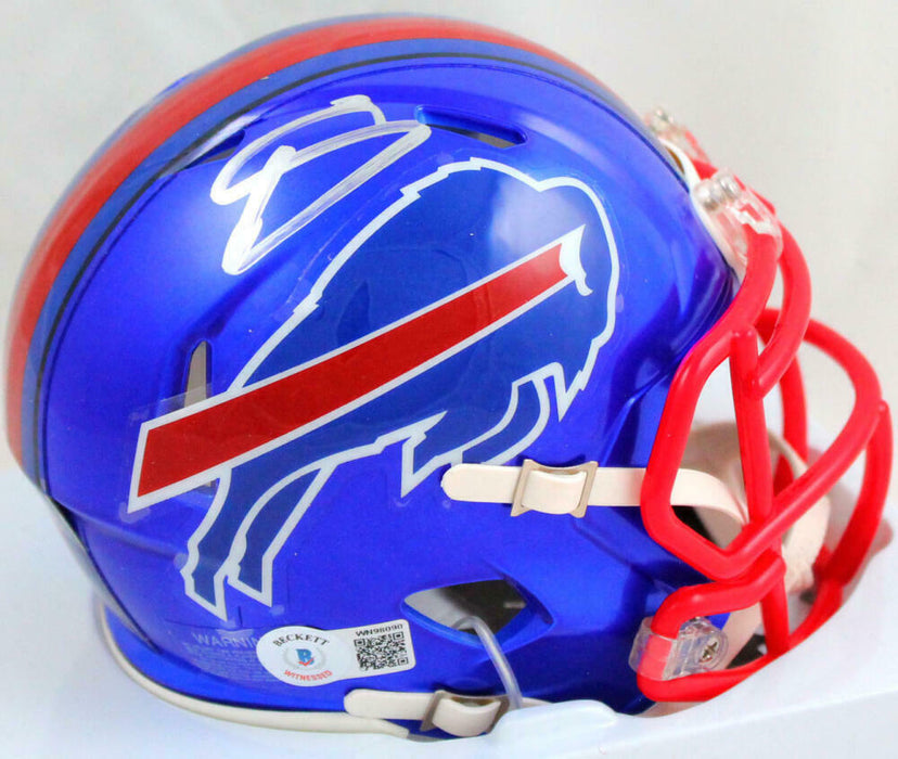 Stefon Diggs Buffalo Bills Signed Flash Speed Mini Helmet (BAS COA)