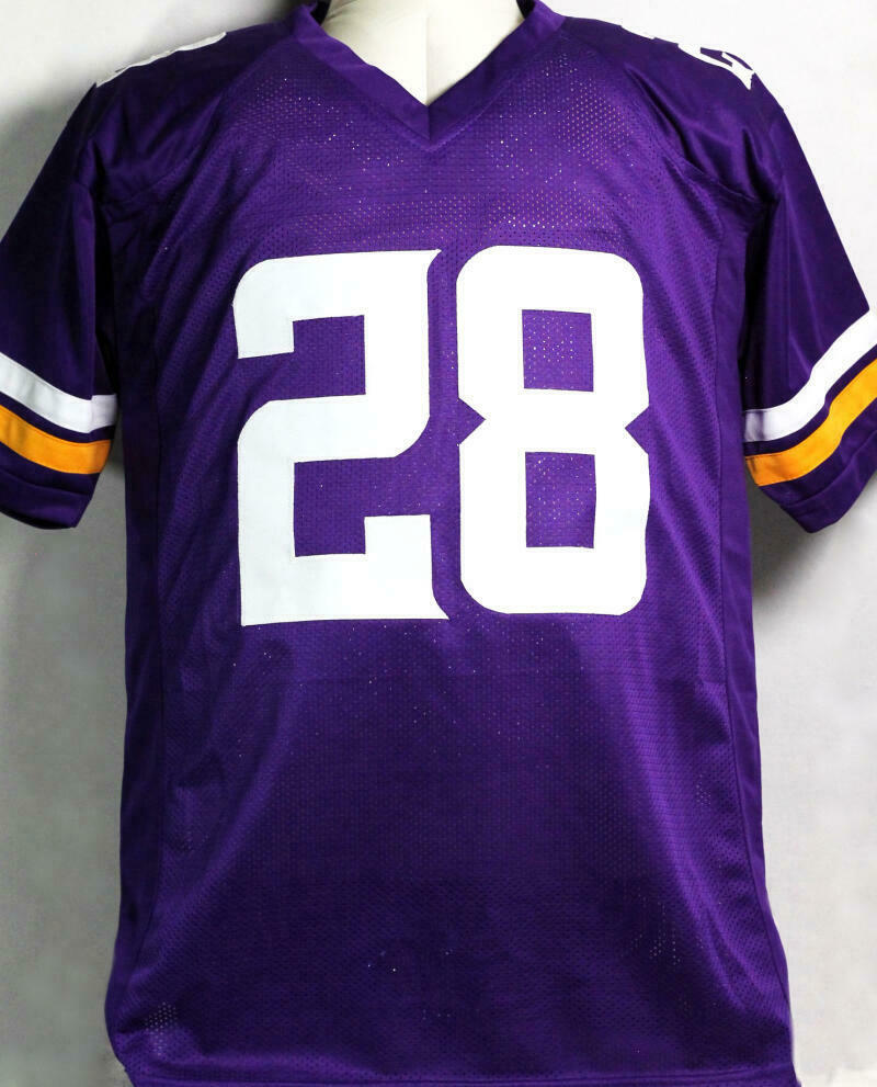 Adrian Peterson Autographed Purple Pro Style Jersey (BAS COA), , 