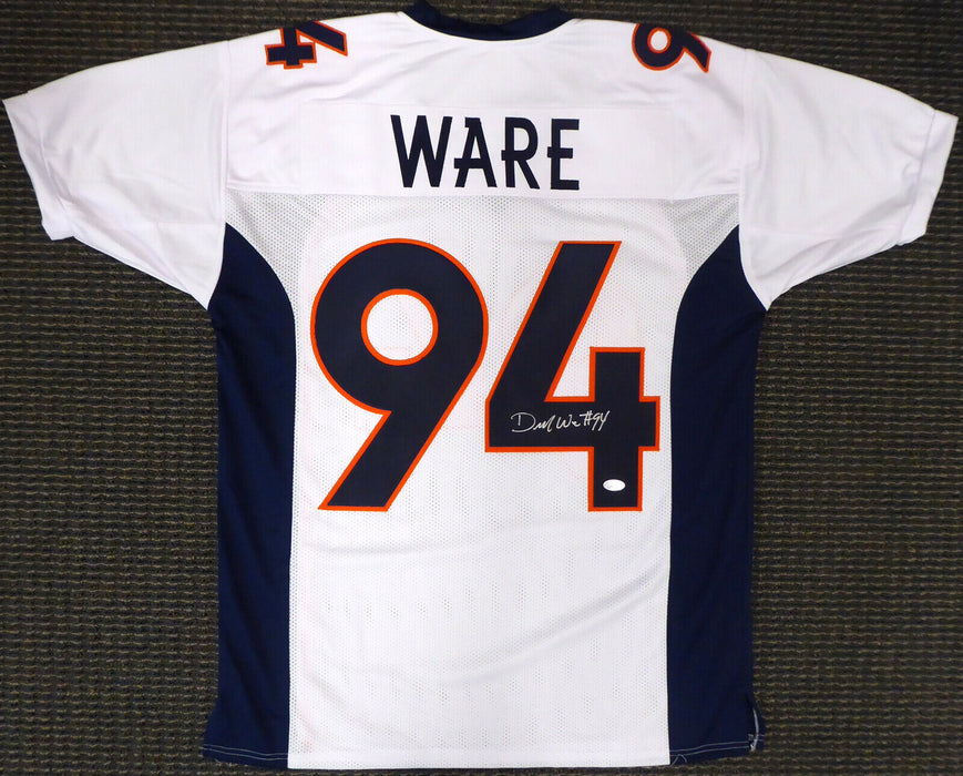 DEMARCUS WARE DENVER BRONCOS AUTOGRAPHED SIGNED WHITE JERSEY 179064 (BAS COA)