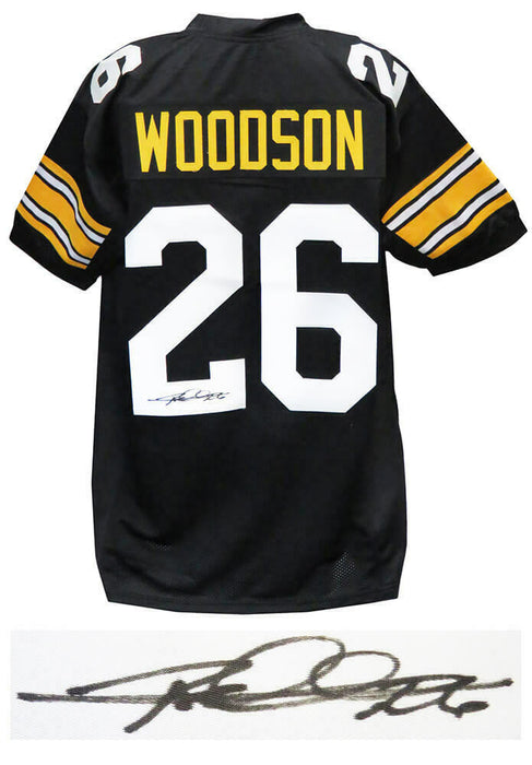 Rod Woodson Pittsburgh Steelers Signed Black Custom Football Jersey (SCHWARTZ)