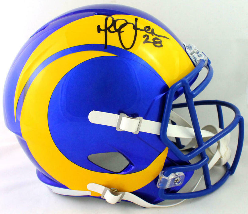 Marshall Faulk Los Angeles Rams Signed LA Rams Full-sized 2020 Speed Helmet *Black BAS COA (St. Louis)