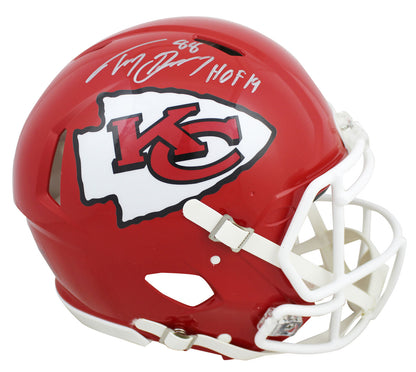 Tony Gonzalez Kansas City Chiefs Signed Full-sized Speed Proline Helmet with "HOF 19" (BAS COA)
