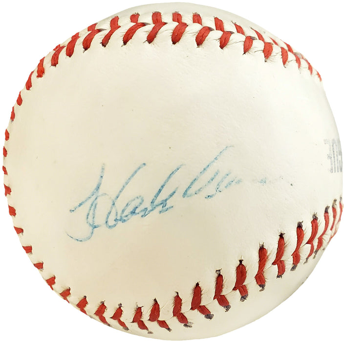 Hank Aaron Atlanta Braves Signed League Baseball Vintage Signature (BAS COA)