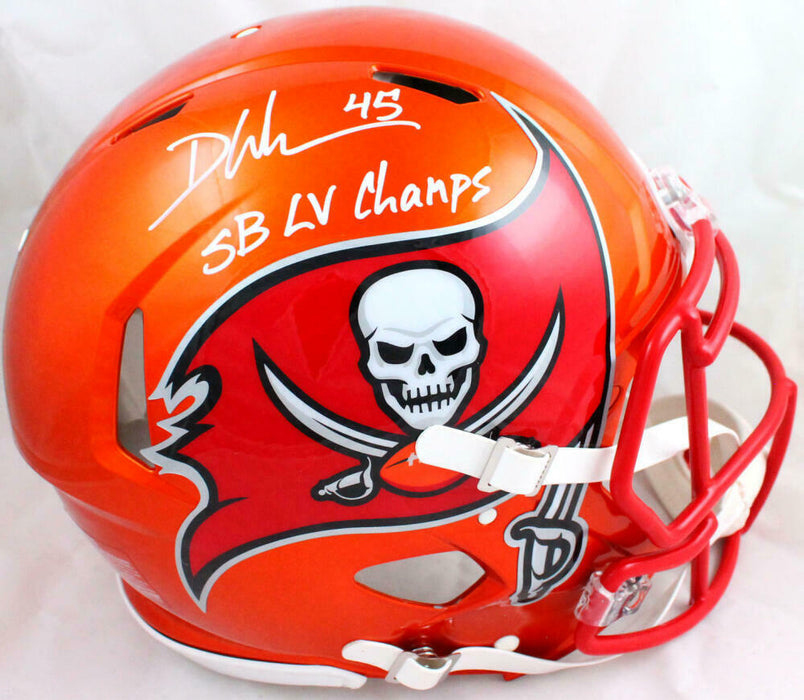 Devin White Tampa Bay Buccaneers Signed F/S Flash Speed Authentic Helmet w/Insc (BAS COA)