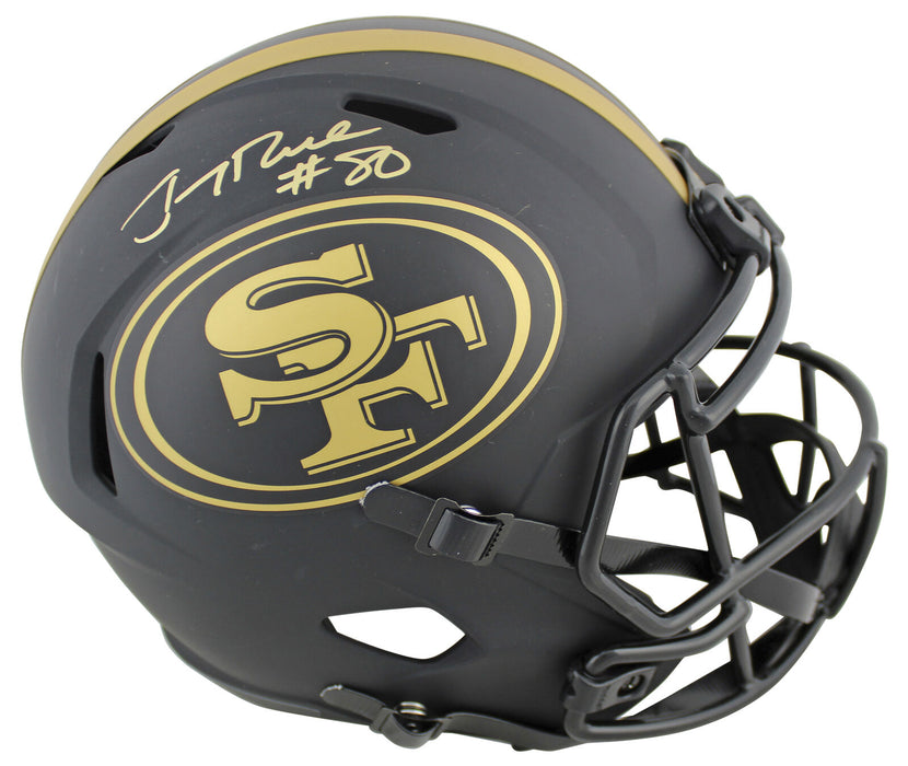 Jerry Rice San Francisco 49ers Signed Eclipse Full-sized Speed Replica Helmet (BAS COA)