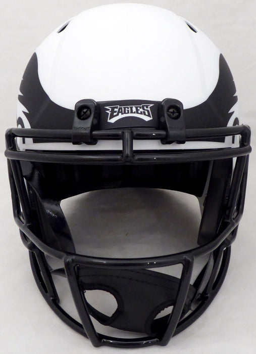 DeVonta Smith Philadelphia Eagles Signed Eagles Lunar Eclipse Full-sized Smudged Helmet (BAS COA)