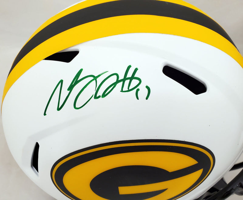 DAVANTE ADAMS GREEN BAY PACKERS AUTOGRAPHED LUNAR ECLIPSE FULL SIZE HELMET QR 193769 (BAS COA)